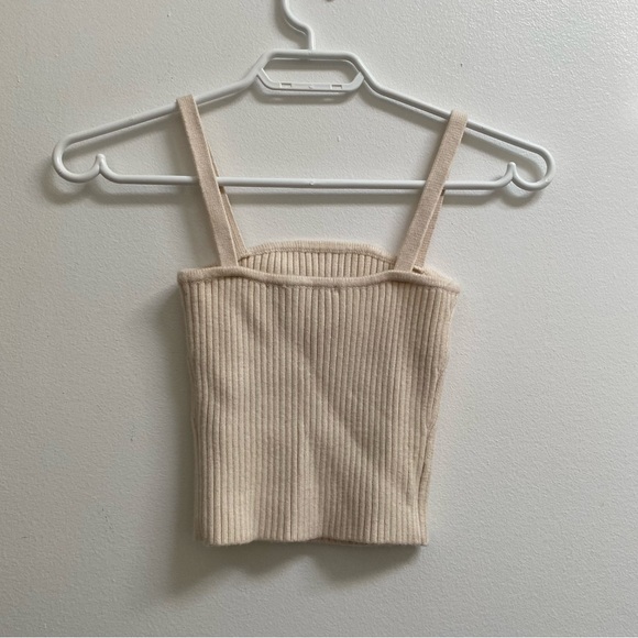 Zara Ribbed Knit Crop Top S - Picture 5 of 5
